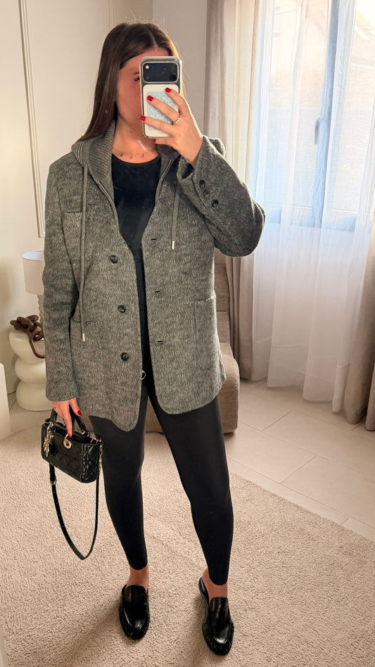 Manteau écolier gris